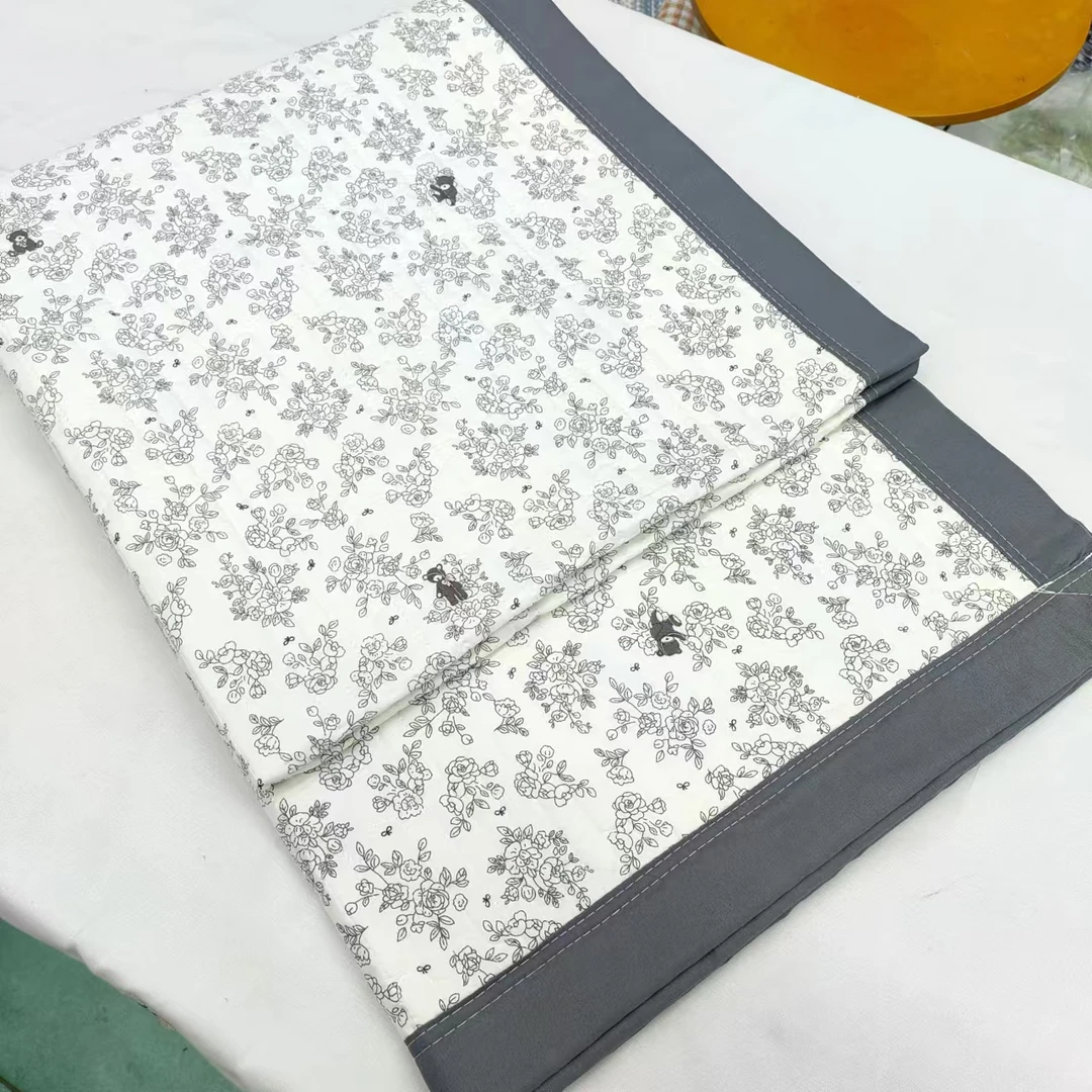 【包边床盖】<丛林小熊>120X220cm<±5cm>绗缝多功能水洗透气柔软