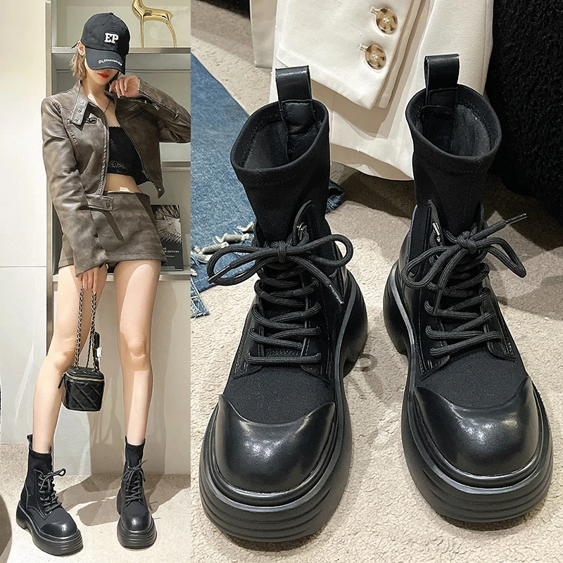 厚底百搭女靴J919