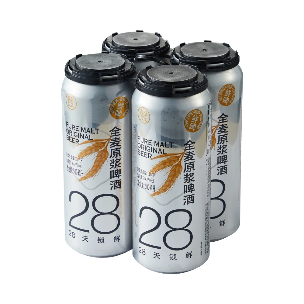 盒马 28天锁鲜 全麦原浆啤酒 500ml*4