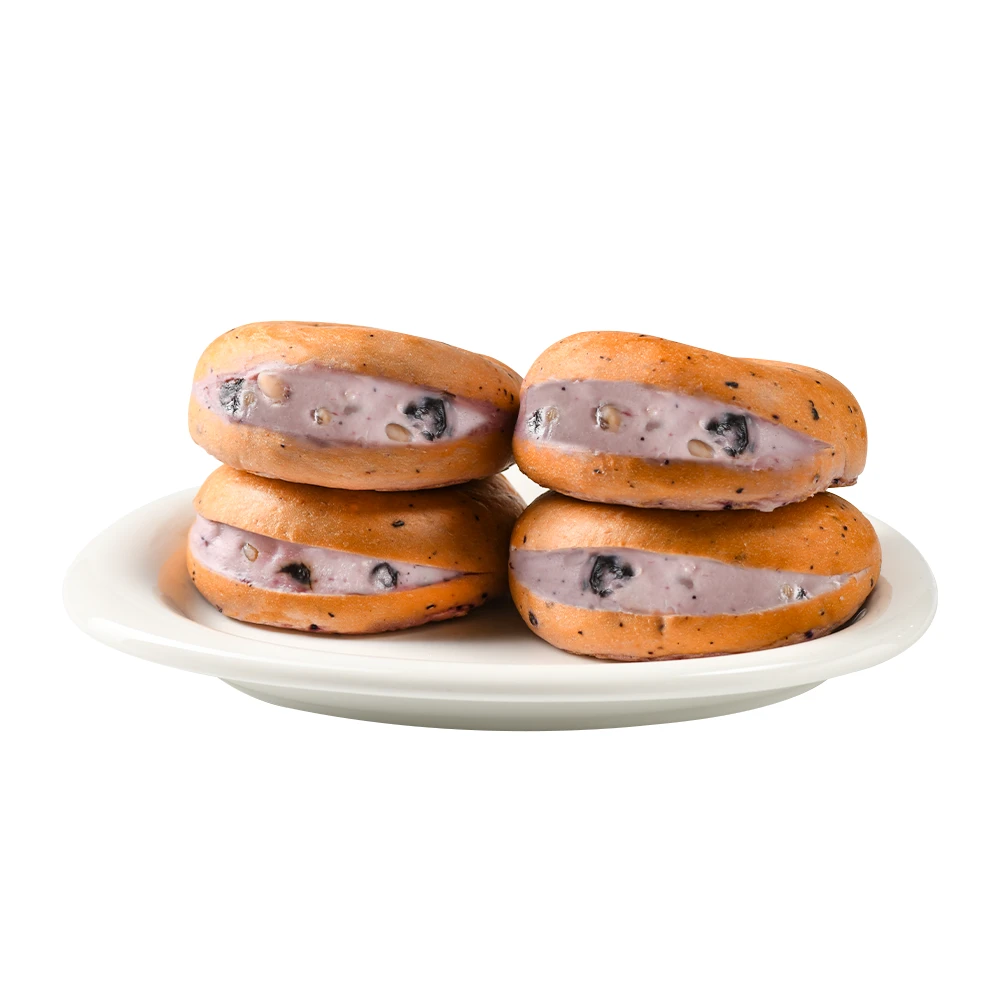 盒马烘焙 蓝莓酪酪贝果面包280g  4粒