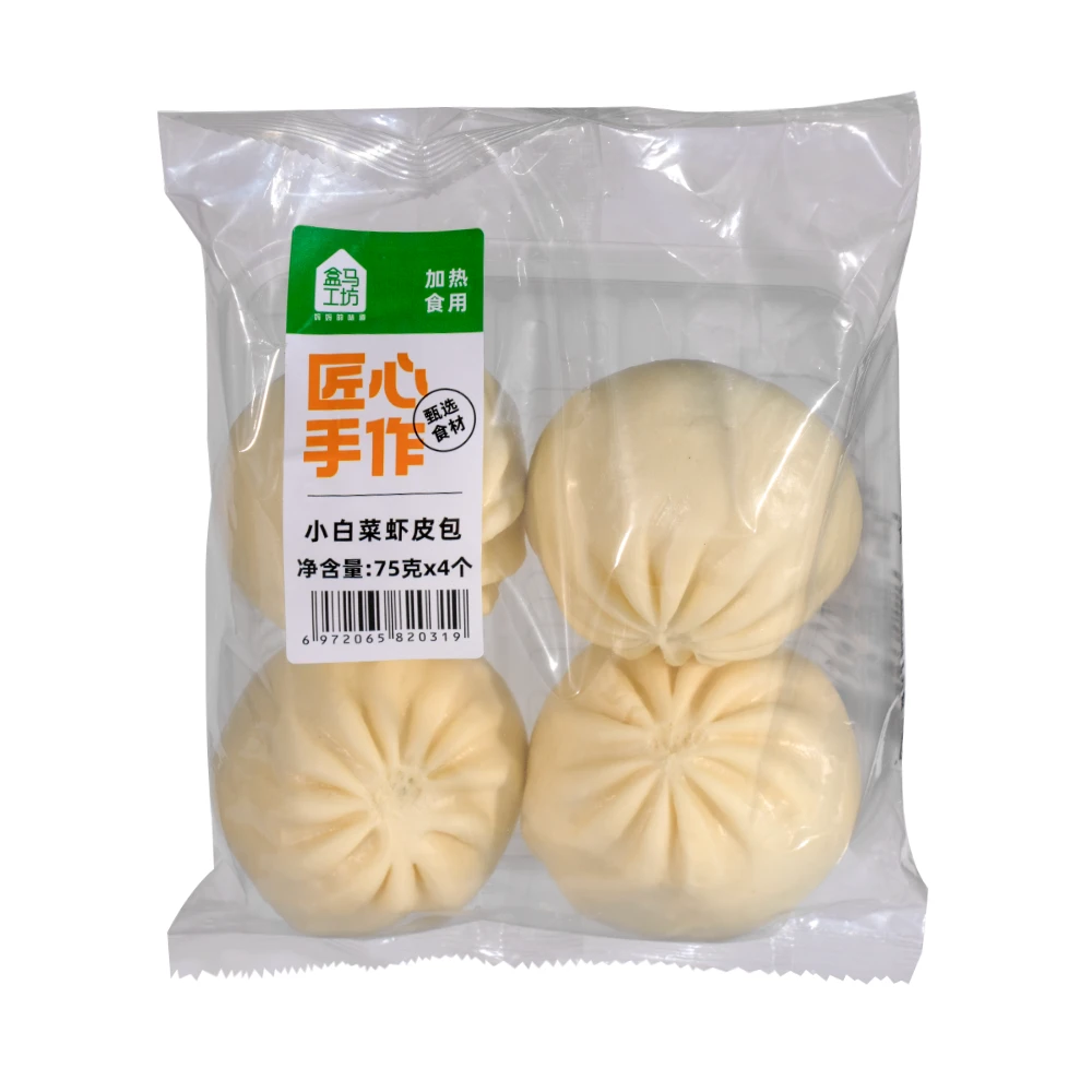 盒马工坊 小白菜虾皮包 300g