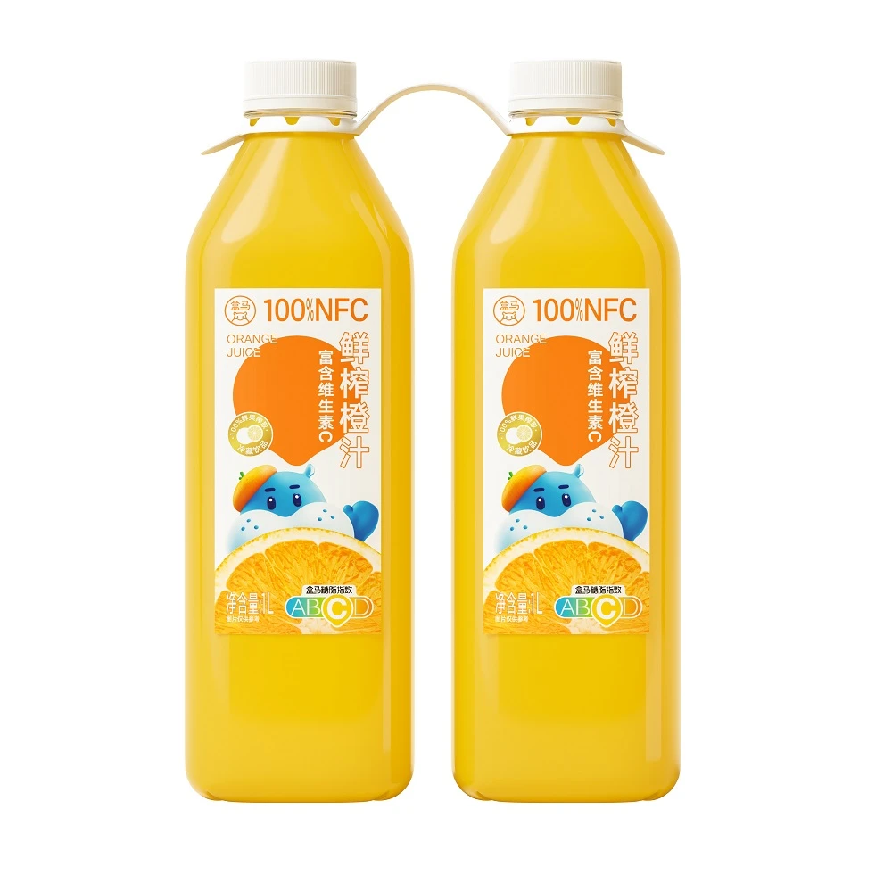 盒马  NFC鲜榨橙汁 1L*2