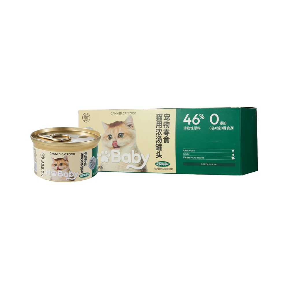 盒马 宠物零食 猫用浓汤罐头 花胶鸡汤味 85g*6