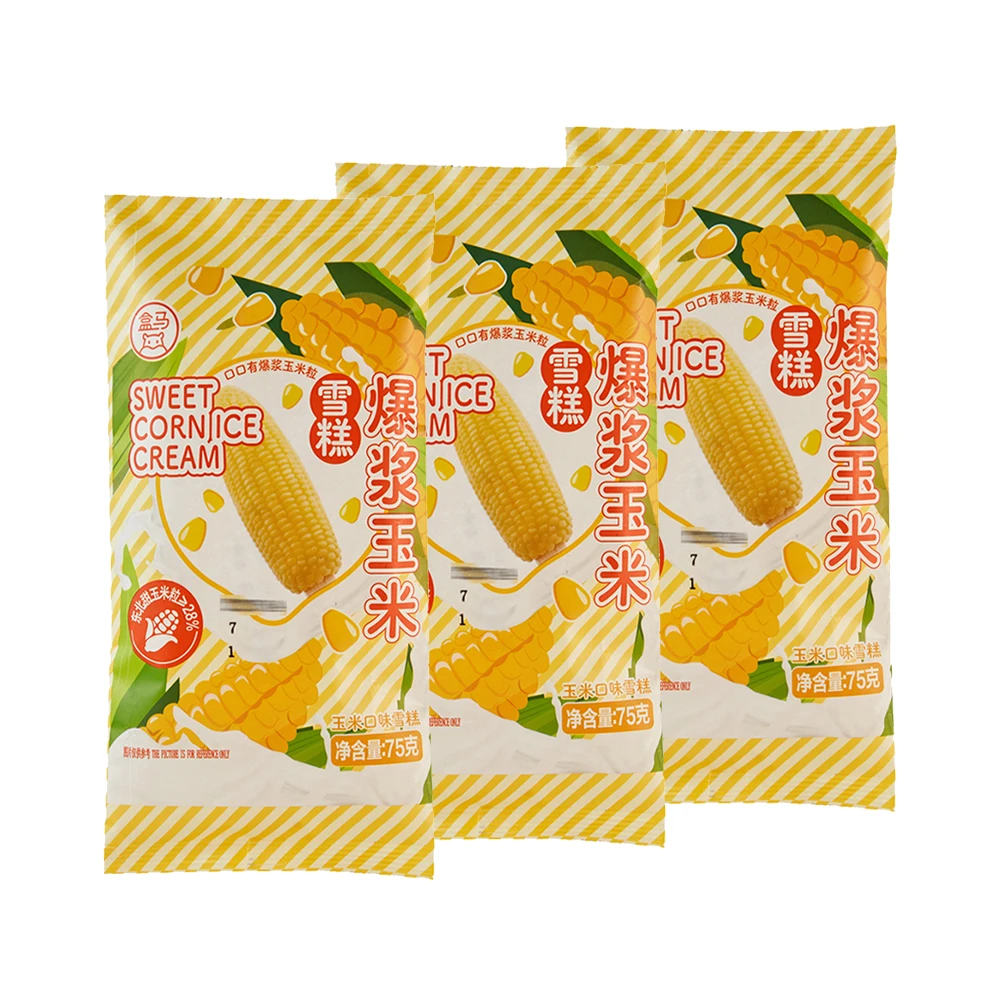 盒马 爆浆玉米雪糕 75g*3