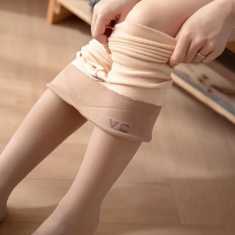 玲玲服饰·【3088】加绒300克”不假白 超真磨皮’’VC水光打底袜