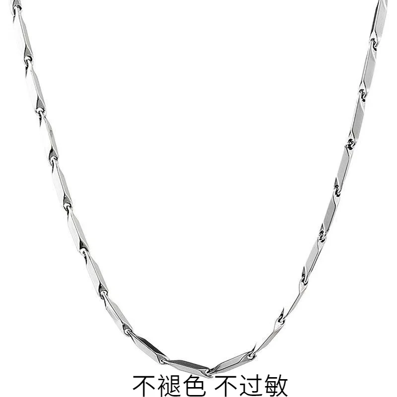 时尚简约项菱形嘻哈瓜子链ins冷淡风欧美钛钢锁骨链