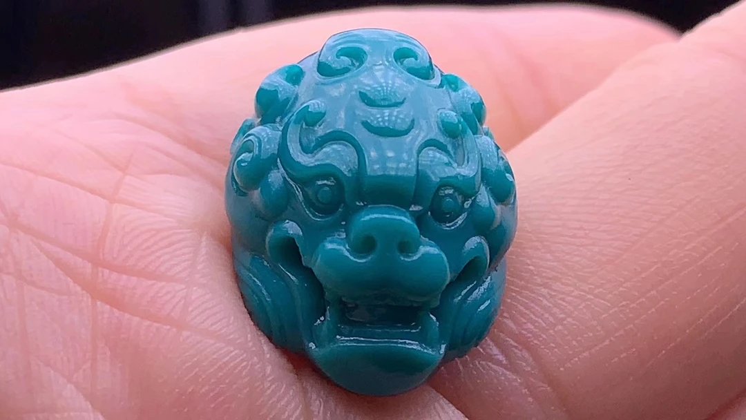 非金属手链 原矿松石雕刻件守护背云吊坠手串吊坠星月配饰精雕