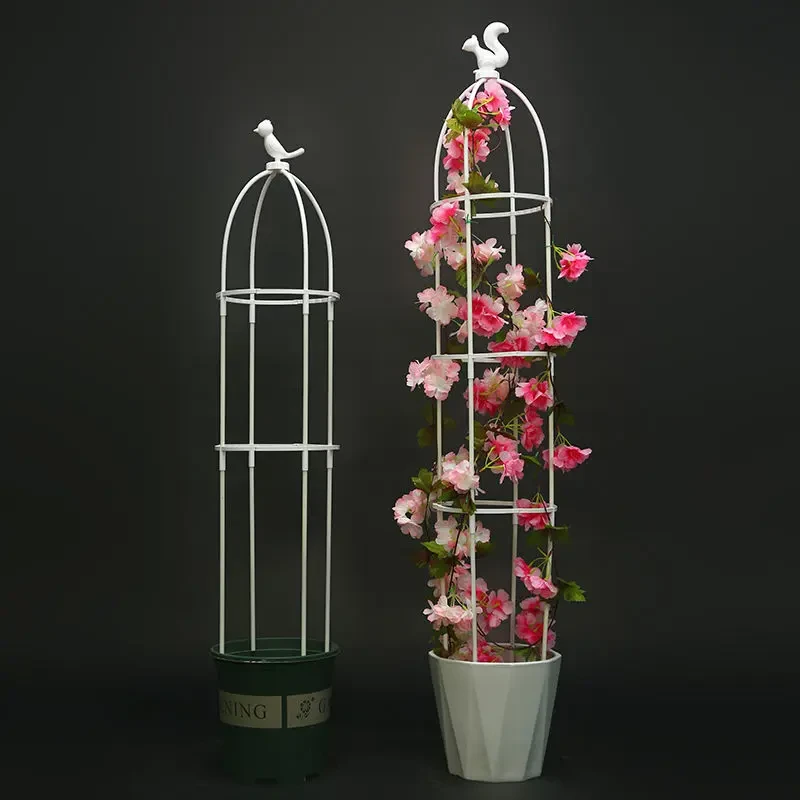 月季花架园艺爬藤花支架植物铁线莲紫藤攀爬阳台支撑架欧式花支架