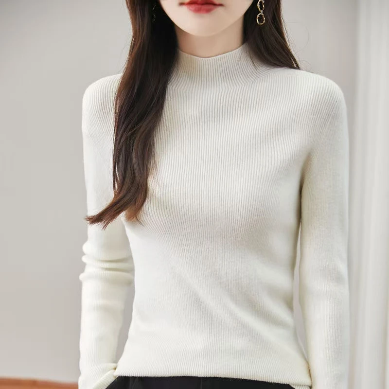 加厚半高领打底衫女士修身保暖时尚漂亮抗起球毛衣洋气福利专项