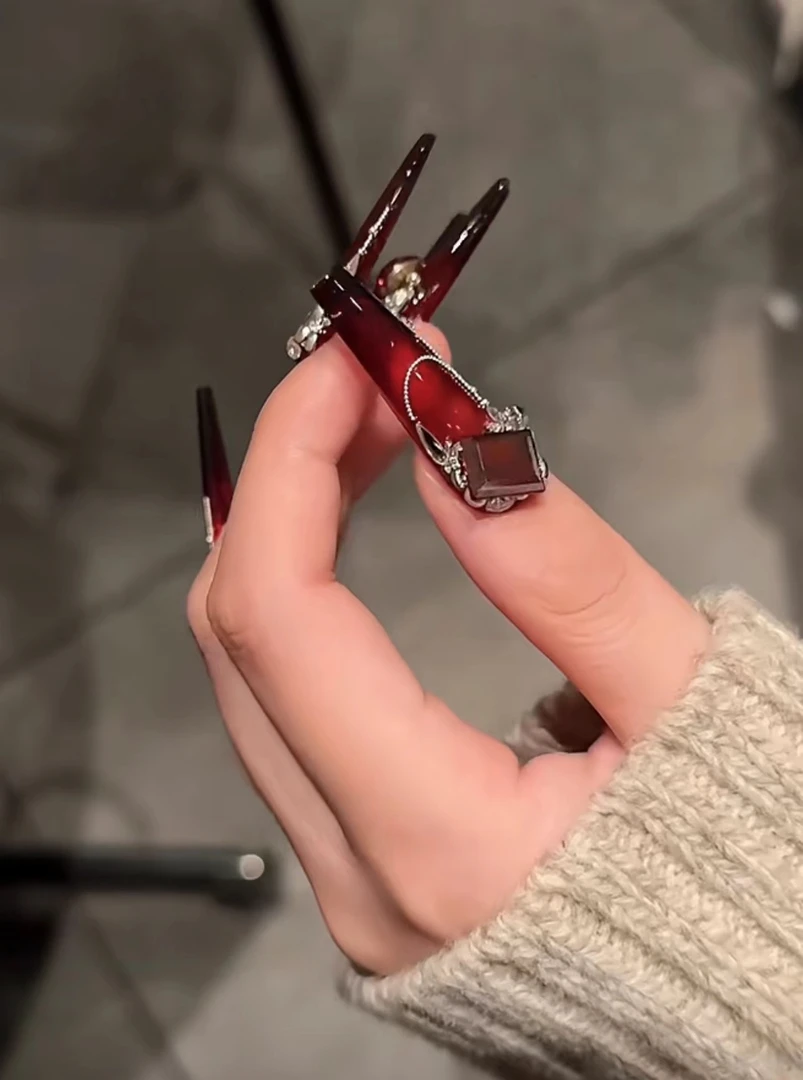 超闪纯手工穿戴甲轻奢气质百搭简约冬季必备