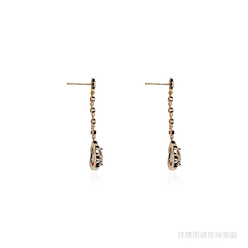 925银合成锆石耳饰 欧货DP高品耳环-8331
