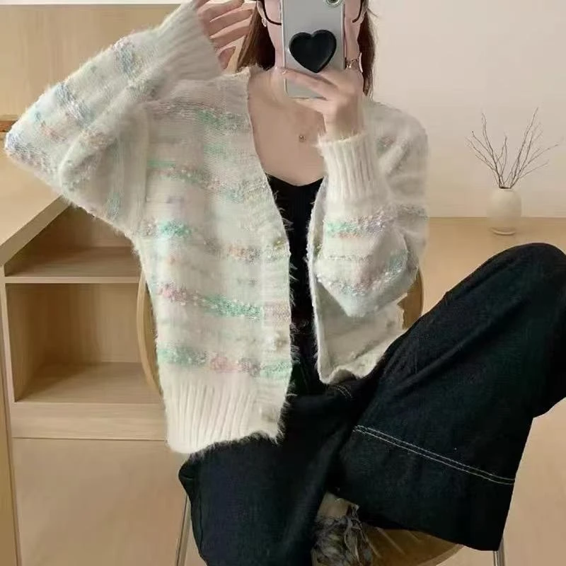 【251-270小禾2.4. 2春秋冬秋百搭新款针织衫甜美可爱韩系慵懒风