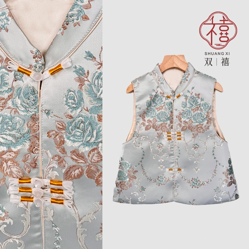 【慕沅定制】折颜--新中式马甲重工刺绣新款秋冬款气质显白女装06