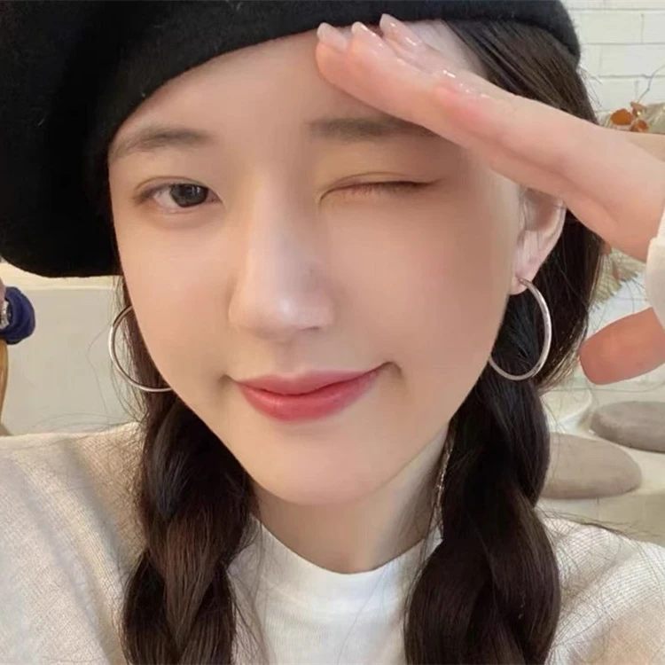 2023新款耳圈气质网红大圆圈耳环女高级感极简耳坠冷淡风耳饰