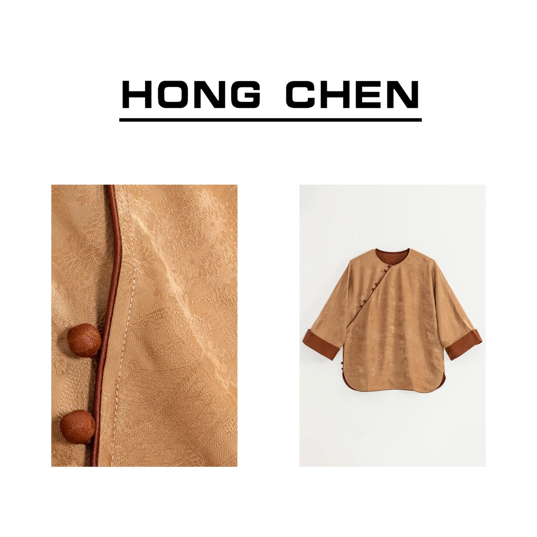 【虹辰·香云纱】高端气质桑蚕丝上衣高级感气质时尚优雅中式风HC977