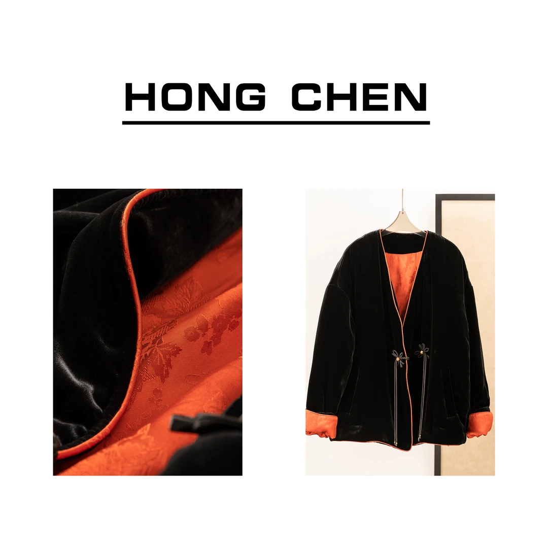 【虹辰·新年战袍】高端桑蚕丝绒高级感棉衣气质新中式棉服外套HC695