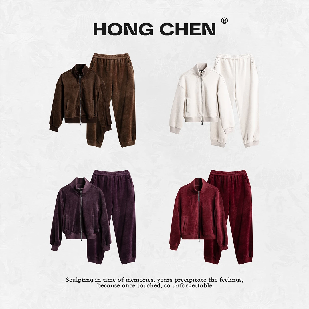 【虹辰·羽绒丝毛套装】高端时尚加厚保暖优雅百搭气质高级感套装-HC