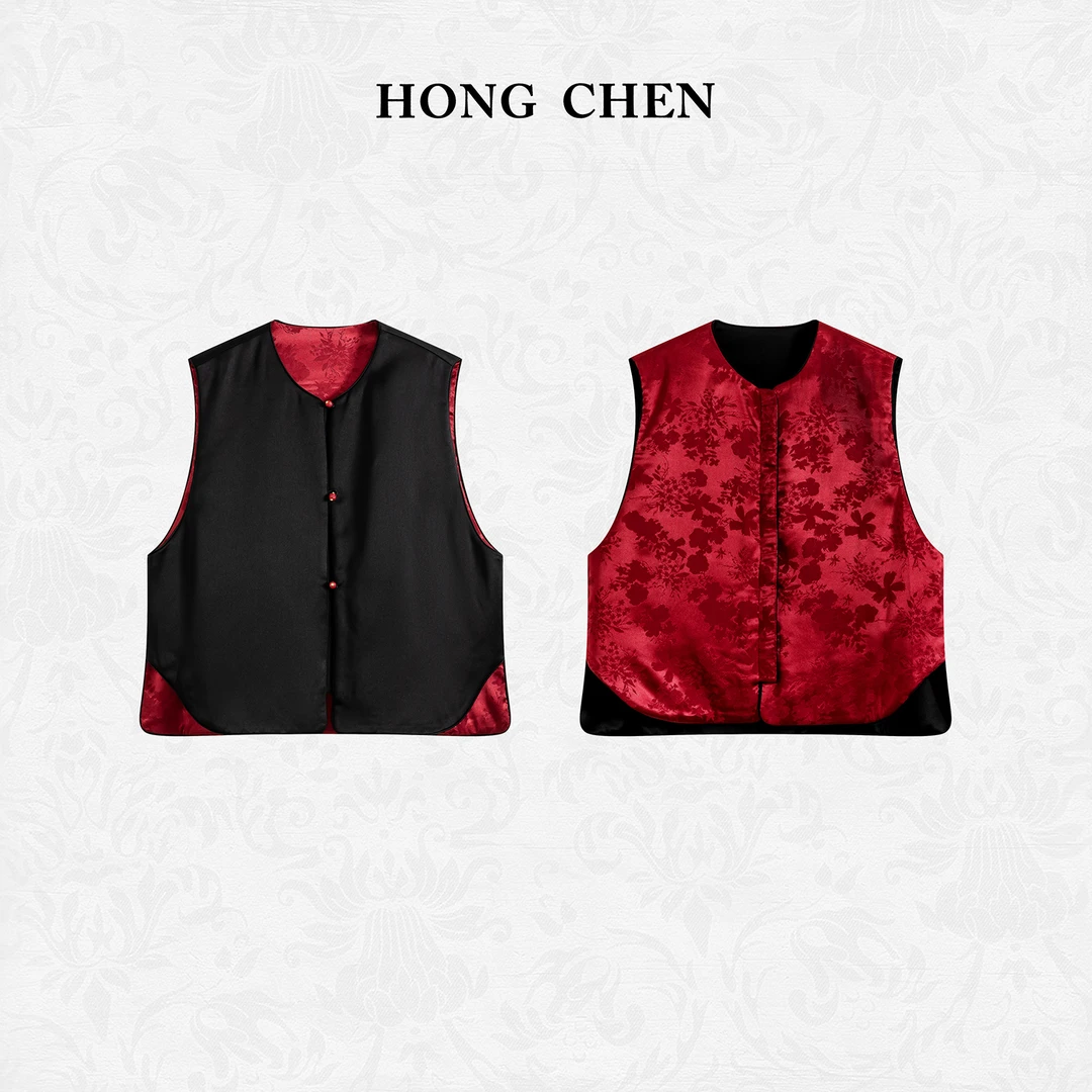 【HONGCHEN·虹辰】高端时尚优雅气质减龄高级百搭小暖炉马夹-HC1712