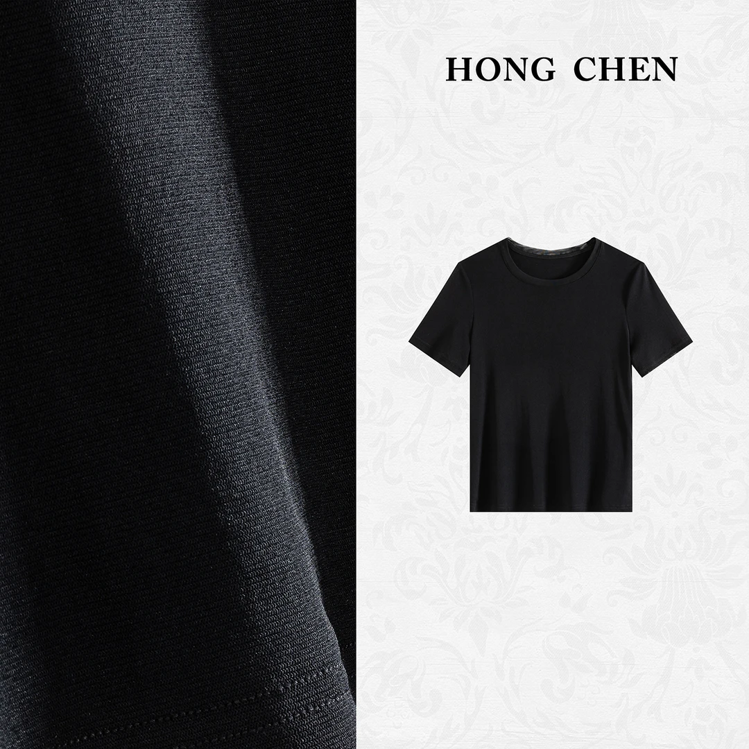 【虹辰·瘦瘦T】高端简约百搭气质上衣高级感时尚舒服透气优雅HC1370
