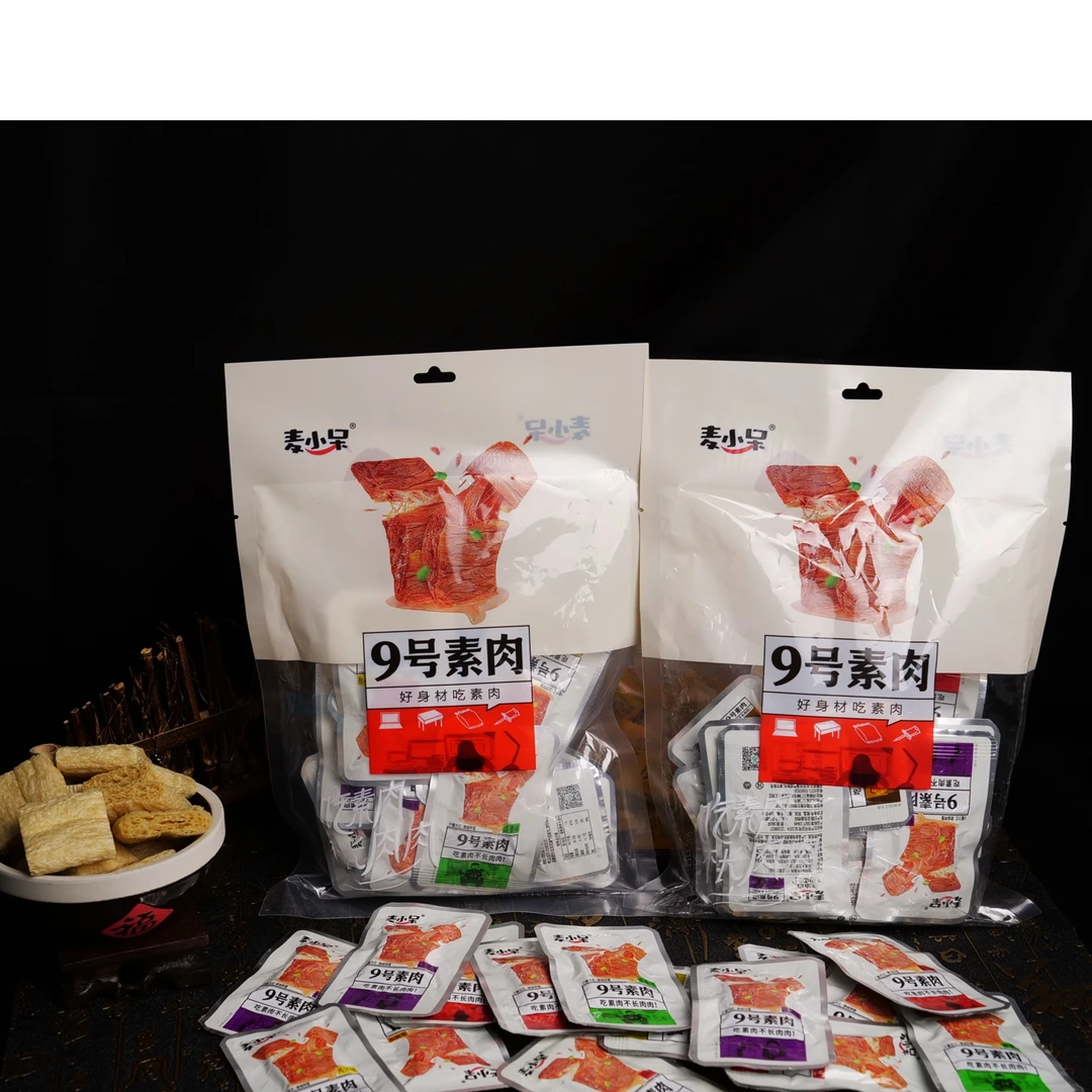 麦小呆手撕9号素肉素牛肉豆制品豆干香辣零食独立包装美味非油炸