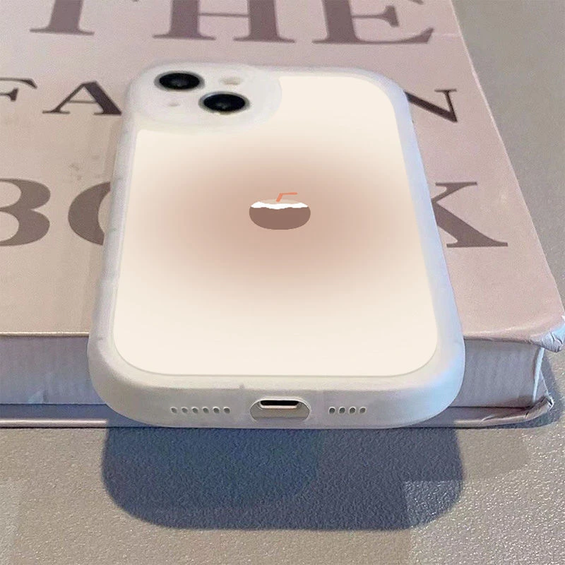 夏日椰子适用苹果17Promax防摔iPhone16简约15小众13/14透明壳x