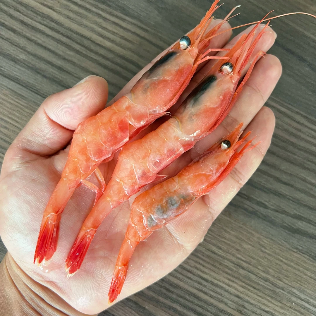 俄罗斯2L 北极甜虾 超低温刺身级冷冻生食50-60规格净重1kg约60只
