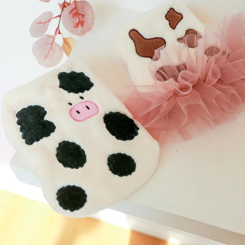 可爱奶牛情侣装狗狗衣服泰迪比熊博美小型犬秋冬加厚保暖棉衣