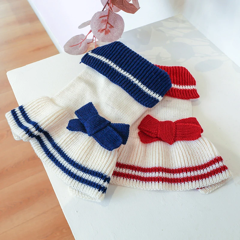 秋冬新品~狗狗衣服泰迪比熊博美小型犬猫咪宠物公主毛线裙