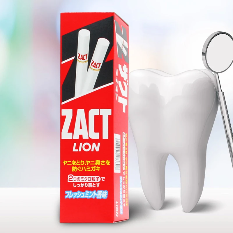 日本进口ZACT牙膏牙渍茶渍烟渍150g