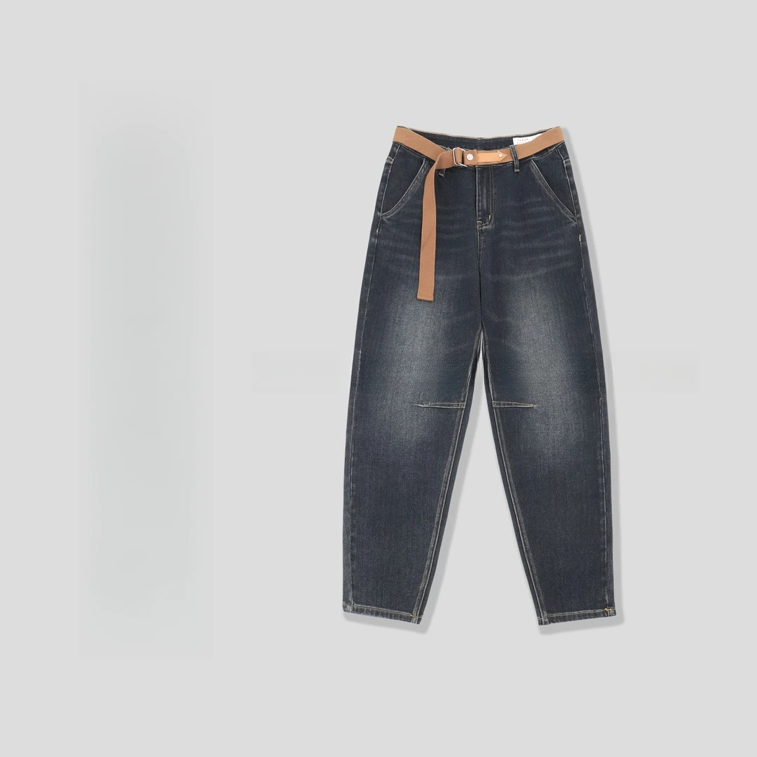 秋季宽松版型美式休闲微弹力牛仔裤男士潮牌时尚休闲长裤子爆款