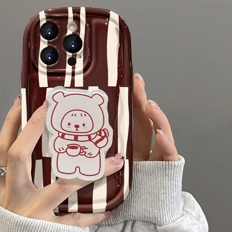 不规则纹小胖子苹果15iPhone14promax华为女款可爱创意保护手机壳