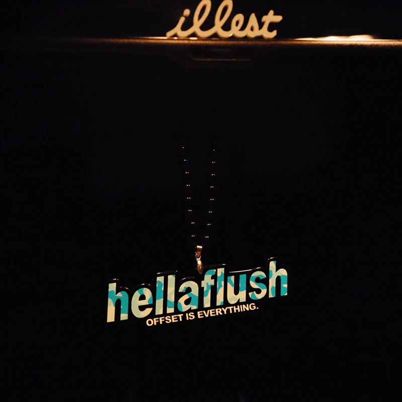 Hellaflush汽车后视镜挂件迷彩HF高端车挂潮流iacro挂饰