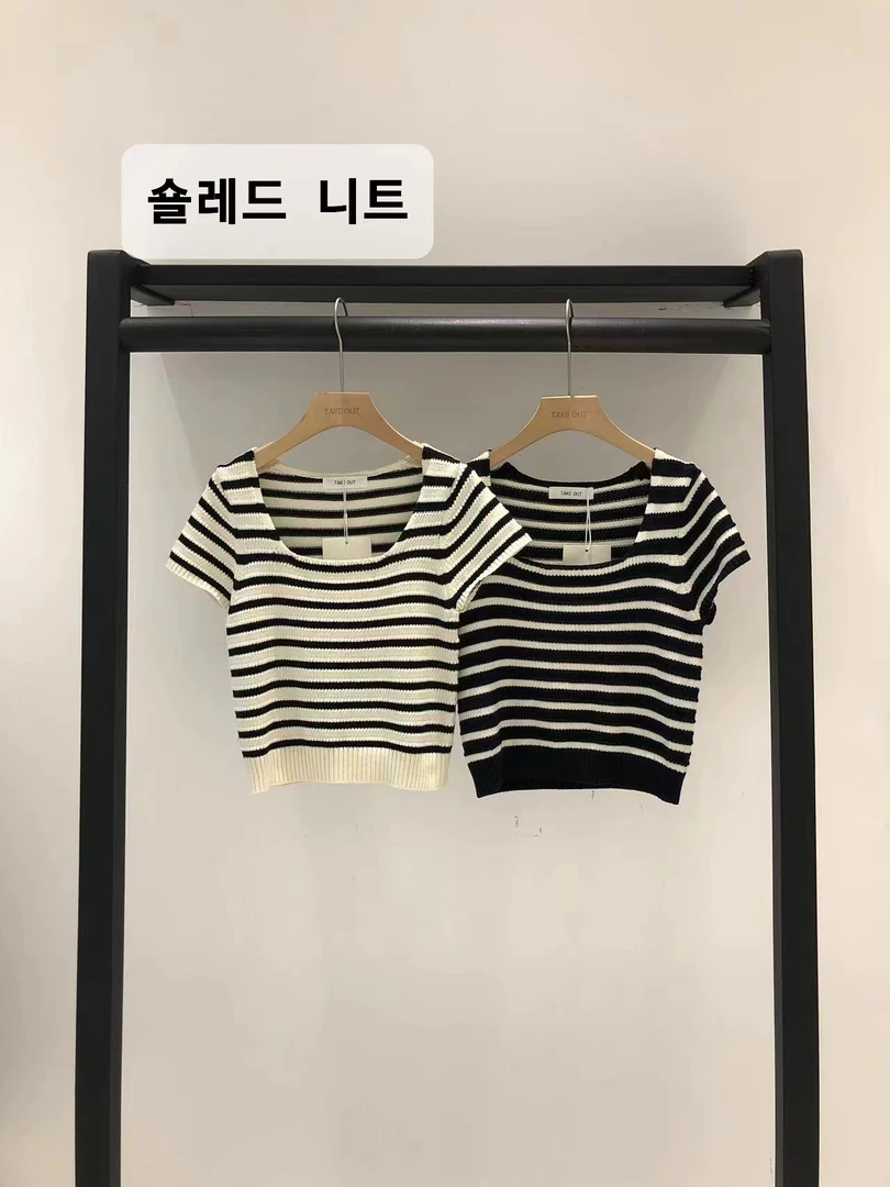 韩国欧巴家条纹针织衫103