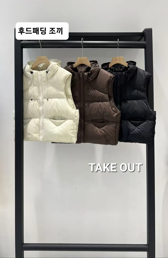 韩国欧巴家韩版连帽背心羽绒服816