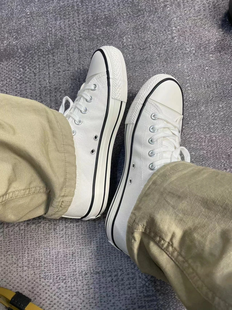 小白鞋帆布鞋低帮经典帆布男鞋7660休闲白色运动