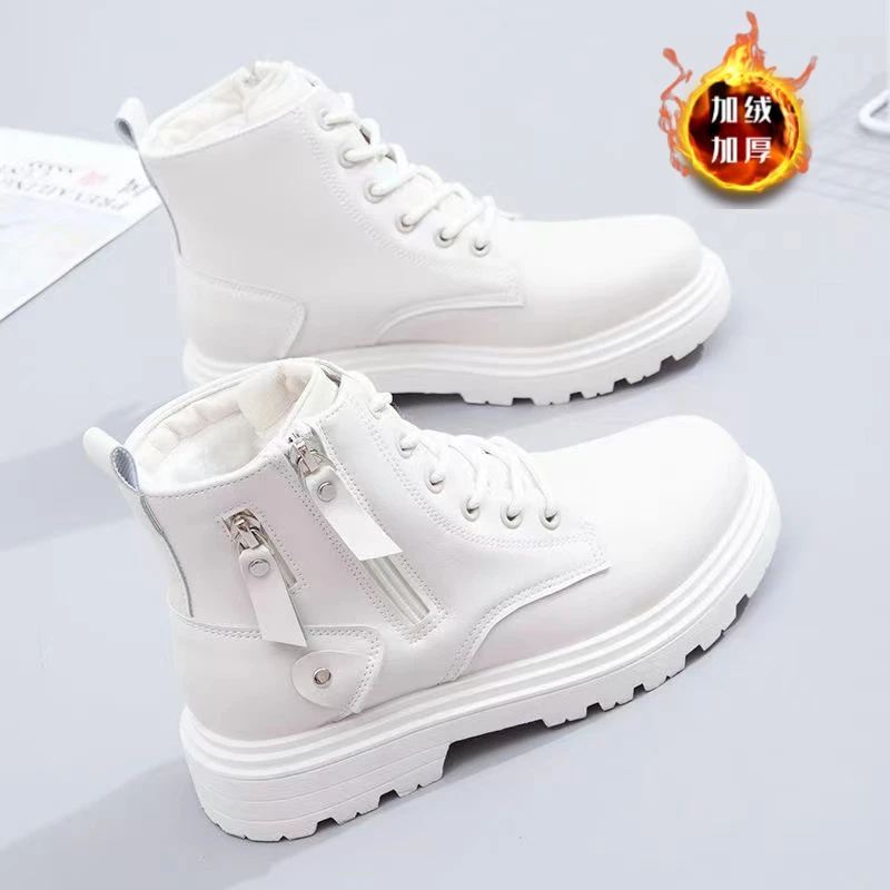 秋冬女士英伦风经典加绒马丁靴MD505