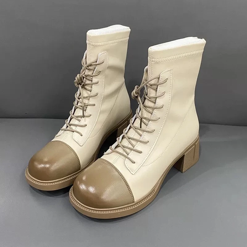 Ou Shi Yuan/欧诗媛秋冬女士英伦风经典马丁靴6202-82813