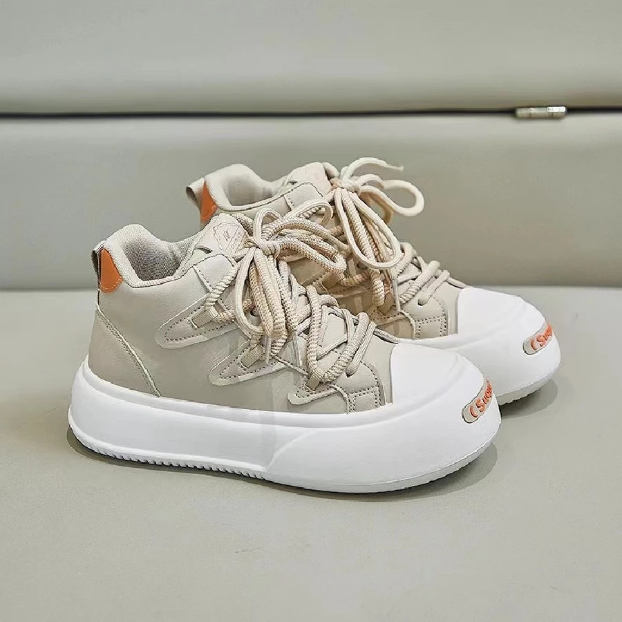 【海浪女鞋】女生韩版休闲百搭高帮板鞋K1703