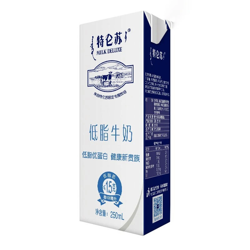 蒙牛 特仑苏低脂纯牛奶 250ml/盒
