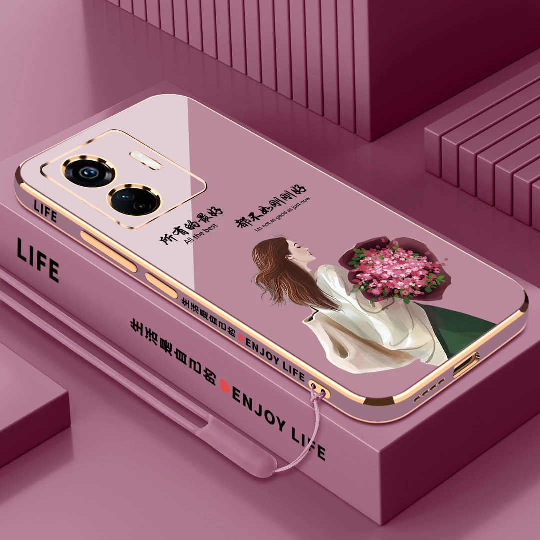 vivos15e手机壳刚刚好挂绳防摔电镀软硅胶超薄时尚镜头保护套轻奢