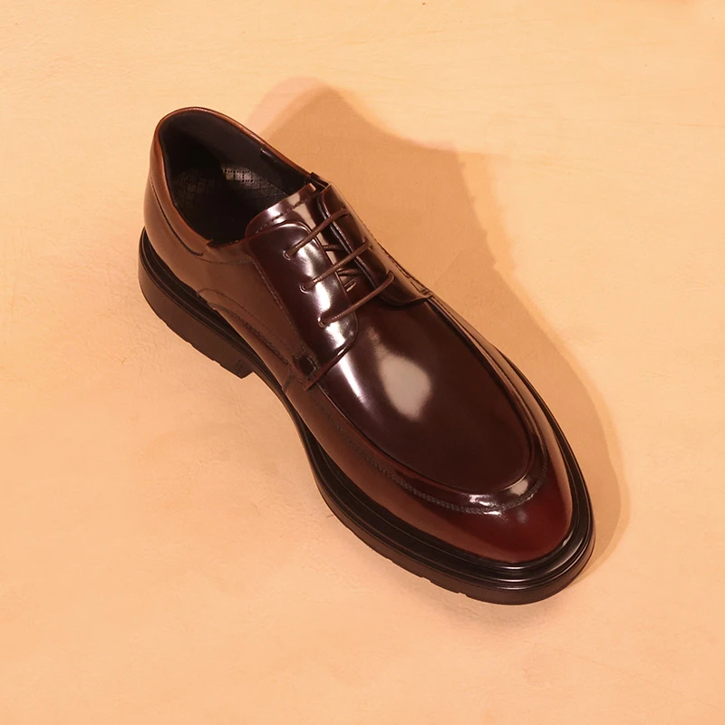 【原创手工】男士男款商务正装透气系带结婚尖头休闲英伦风皮鞋潮