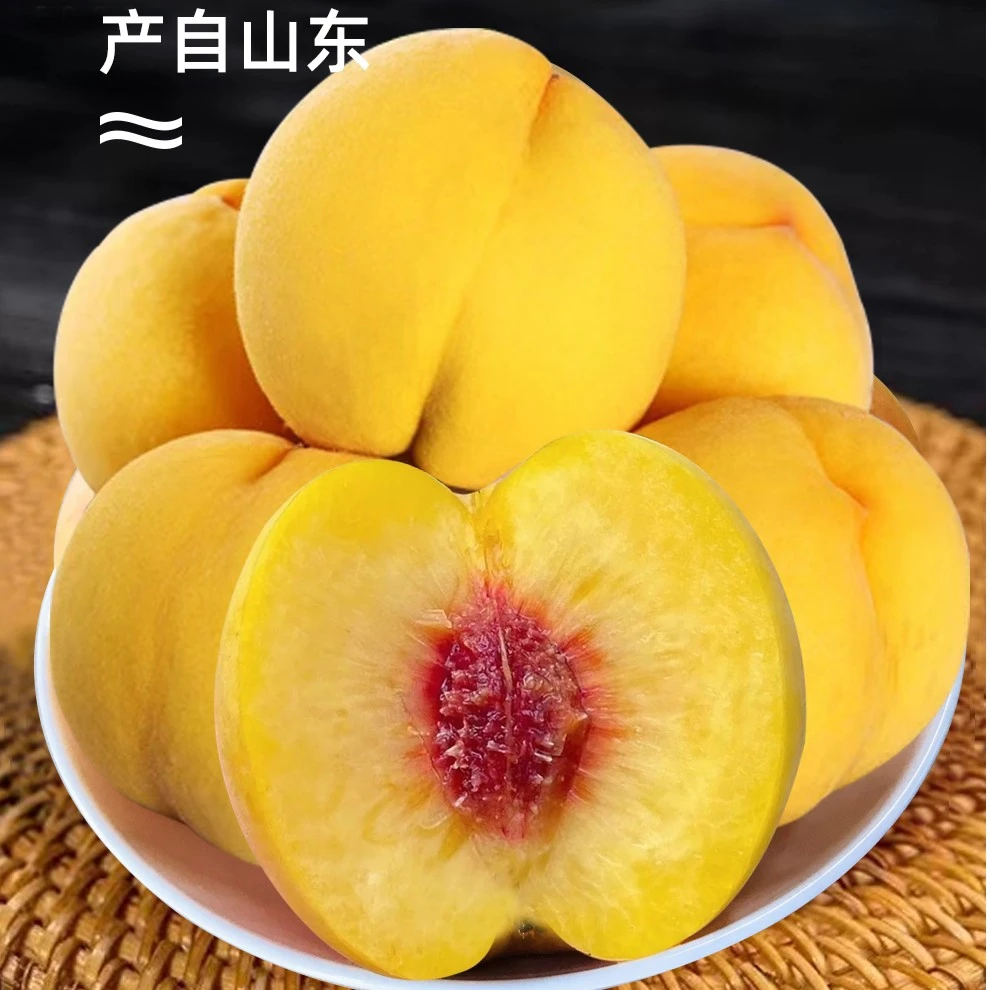 【顺丰包邮】蒙阴黄金蜜桃黄毛桃香甜多汁5斤整箱包邮