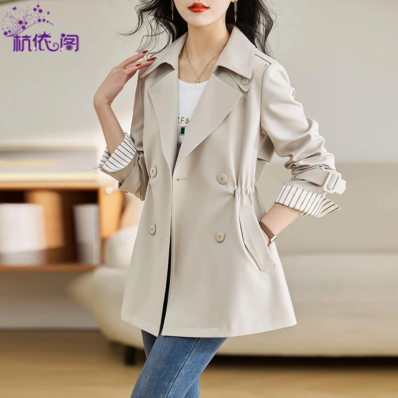 高级感短款风衣女小个子2025春秋新款超好看气质收腰大牌休闲外套