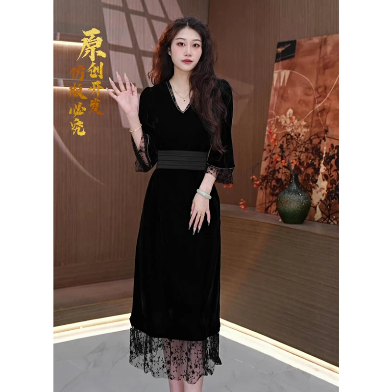 【暗里着迷】2024时尚气质款连衣裙