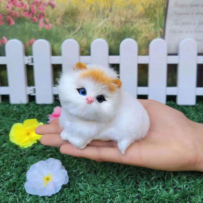 可爱的猫咪仿真会叫小猫动物玩偶单只猫儿童玩具生日礼物diy创意
