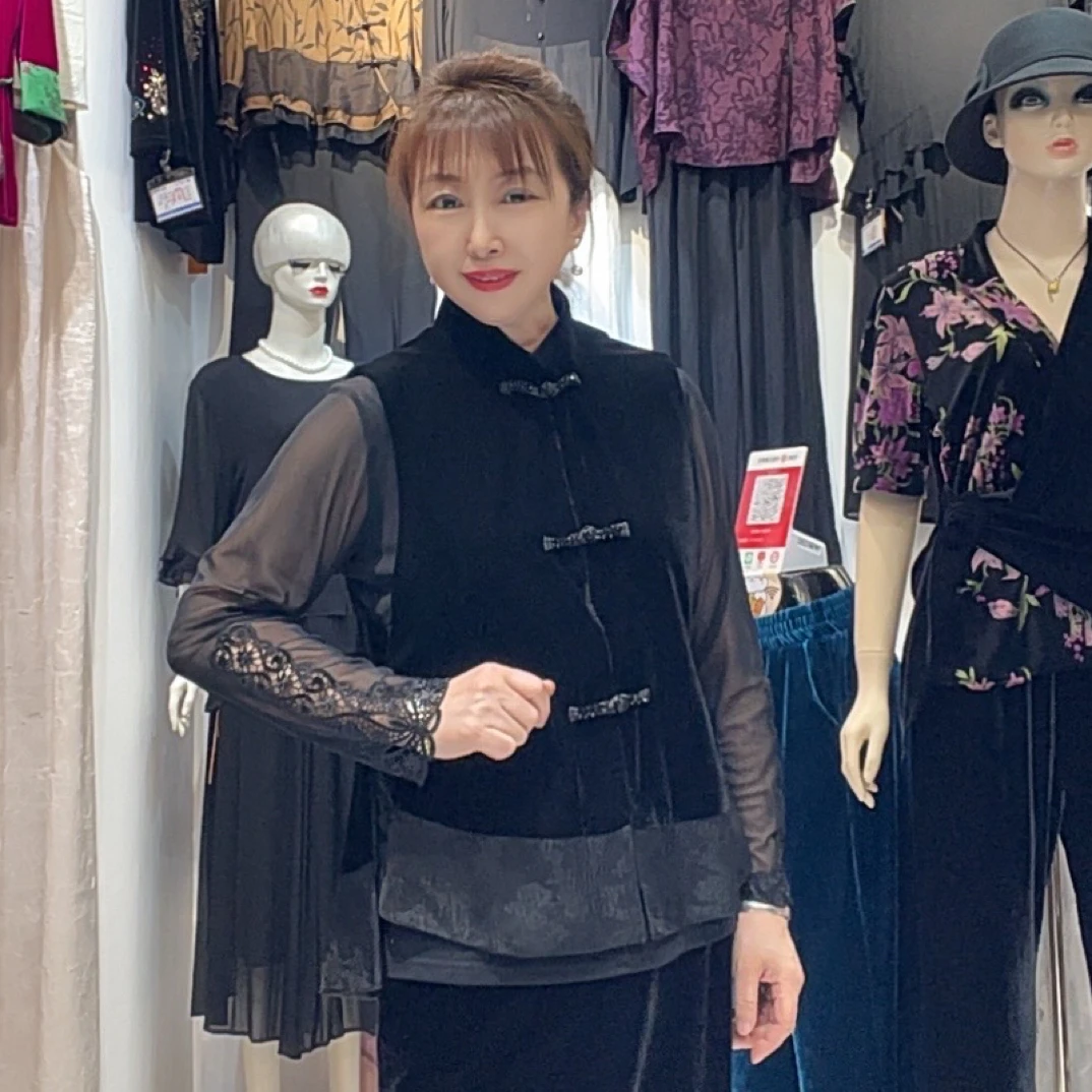 施布衣人原创丝绒四季款休闲时尚立领百搭大码马甲两件套