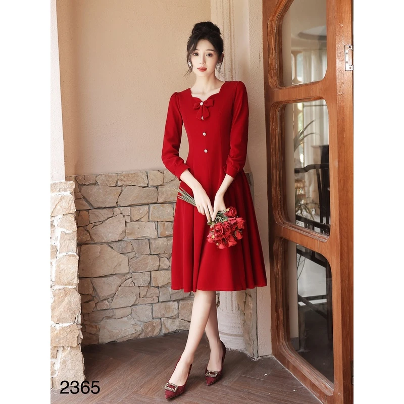 【Z807】2024新款时尚修身显瘦高端气质长袖连衣裙【直播间实物为准】