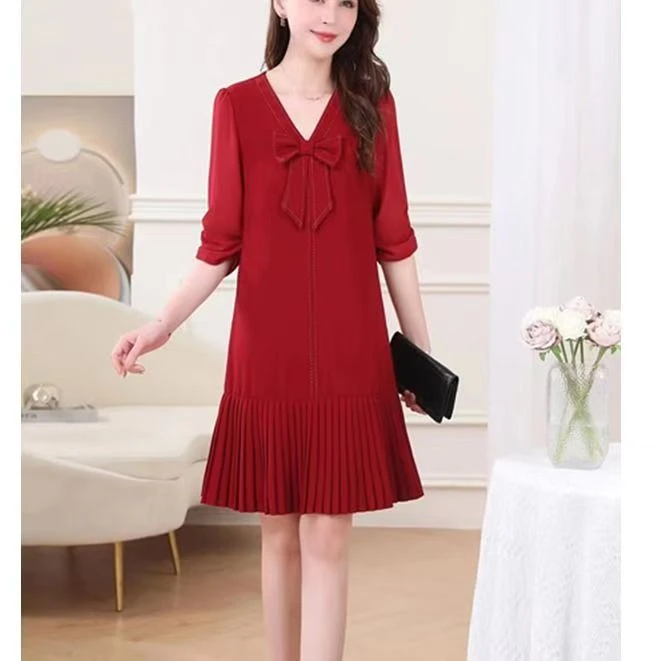 【A505】2024秋季新款女时尚长袖洋气高端气质修身显瘦连衣裙