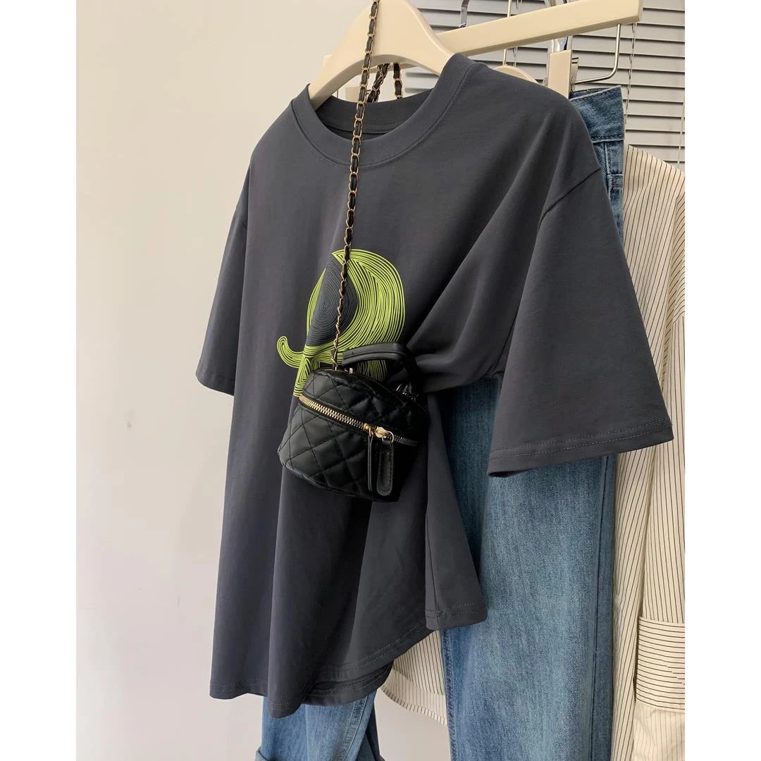 特大码300斤纯棉短袖t恤女夏装韩版宽松胖妹妹240斤洋气显瘦上衣