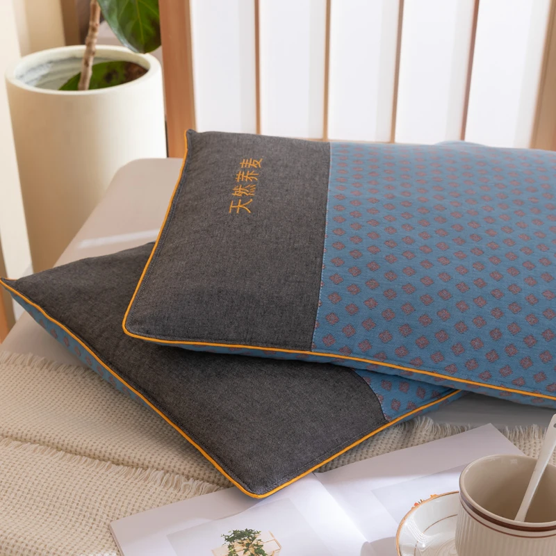 健康护颈荞麦双层纱布枕